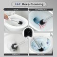 thumbnail image 4 of Toilet Brush and Holder Set,Toilet Bowl Brush + Scrubber Brush,with Removable Hangable Long Handle,Compact Design, Nylon Bristles,Toilet Cleaner Brush for Bathroom RV Toilet Deep Cleaning, 4 of 4