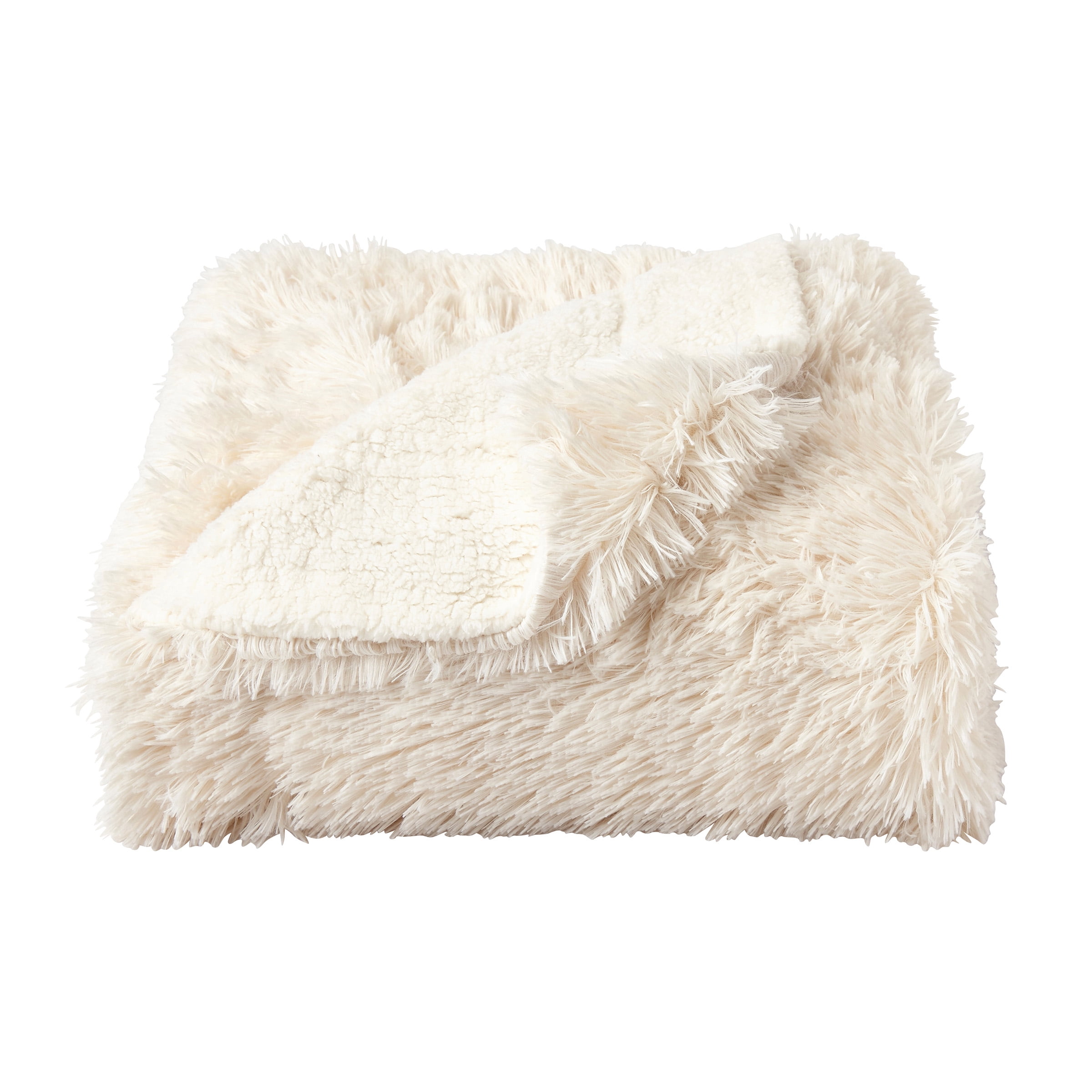 Somerset Home Oversiz Long Pile Faux Fur Throw Blanket (White)