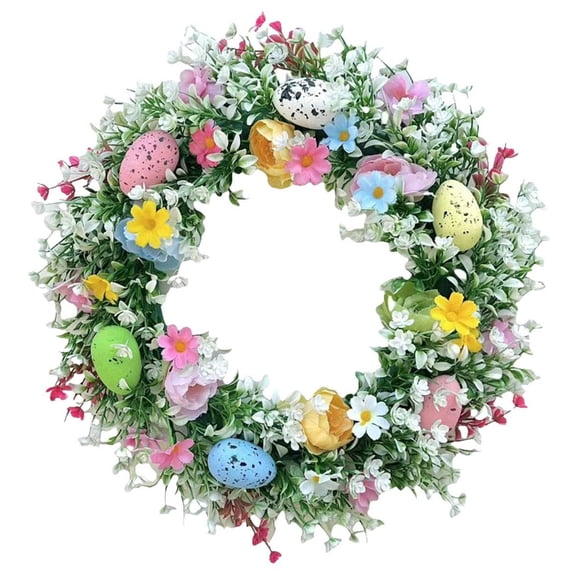Osterkranz Mit Eiern 35 Cm Künstliches Gesteck Mit Ostereiern Grünen Türkranz Frühling Deko Haustür Wandkranz Frühlingskranz Osterdekoration Für Frühlingsdeko Ostern Deko