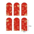 thumbnail image 4 of Flmtop 6Pcs Red Envelopes with Blessing Words Chinese Bunny 2023 Lunar New Year Money Red Packets Decor for Gift, 4 of 11