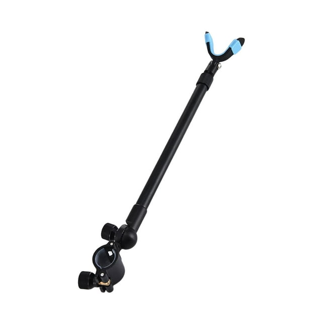 Soporte para caña de pescar, soporte para poste, soporte para aparejos, herramienta de aleación de aluminio Negro Zulema Soporte para caña de pescar