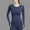 Blue, variant on Womens Seamless Workout Shirt Long Sleeve Running Sport Yoga Top Breathable Slim Fit Athletic Shirt with Thumb Holes