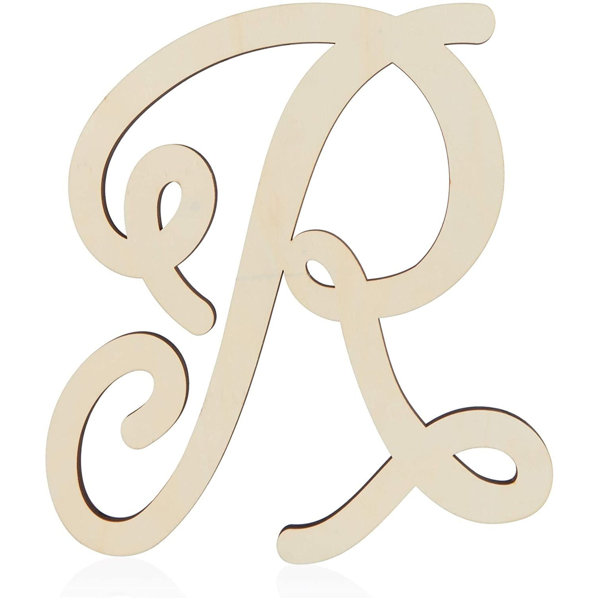 Unfinished Large Wooden Letters 13 inch Monogram R Alphabet for Crafts
