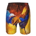 thumbnail image 3 of Fotbe Colorful Rooster Trajes de Baño Estampados para Hombre, Shorts de Verano de Secado Rápido, Ropa de Playa, Bañadores-Large, 3 of 6