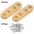 thumbnail image 4 of Paquete de 10 Soportes Planos Rectos, 2.17 x 0.71 Pulgadas Soporte de Reparación para Muebles de Madera/ Soporte de Caja de PC de Madera, Soporte de Muebles de Placa [Dorado], 4 of 6