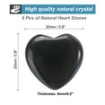 thumbnail image 2 of 5Pcs Natural Heart Stone Quartz, Heart Worry Stones for Balancing Worry Bulk Black, 2 of 5