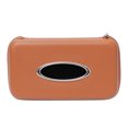 thumbnail image 3 of Soporte para pañuelos de coche, contenedor de cuero decorativo, visera, caja colgante para vehículo y automóvil, 3 of 8