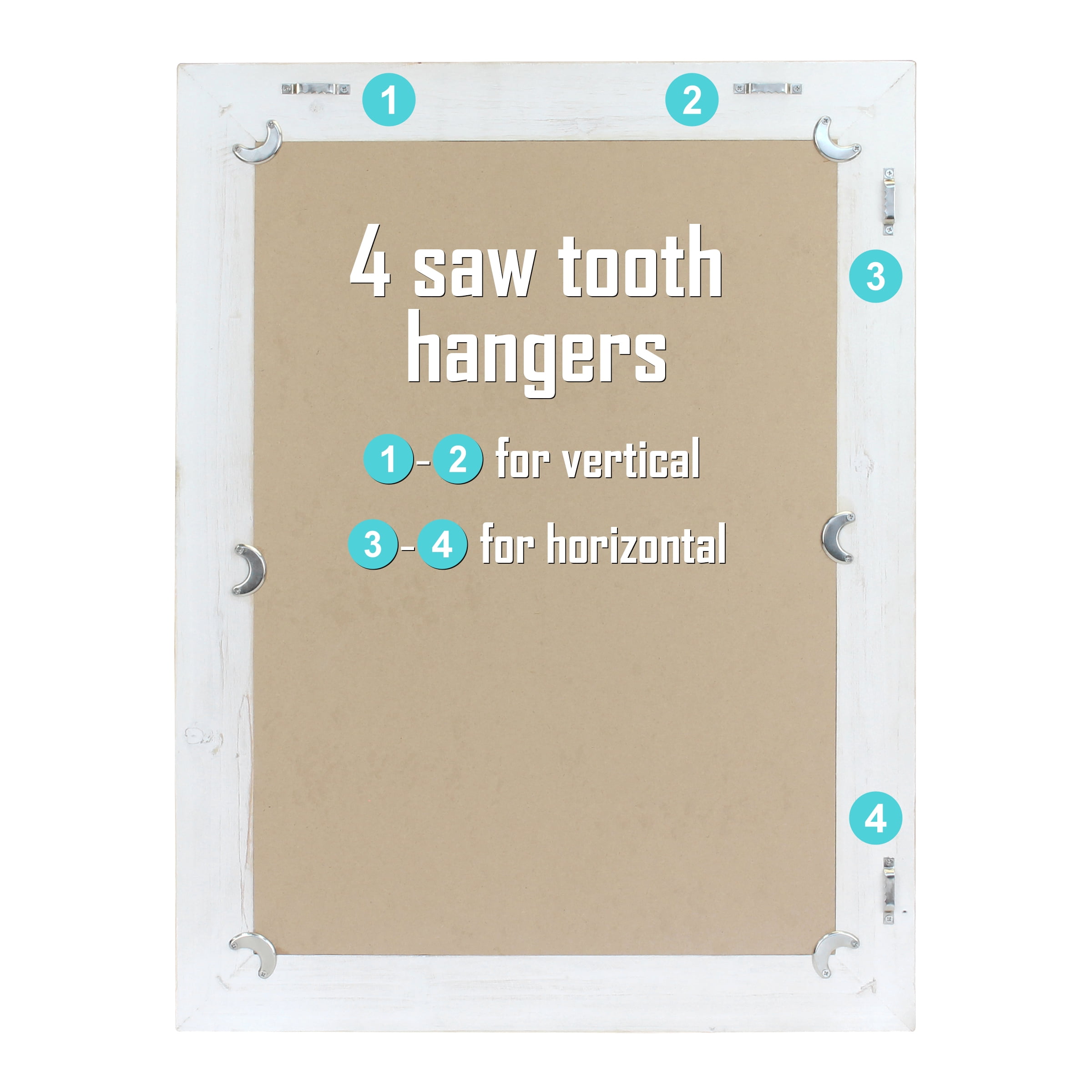 Stonebriar 24" x 18" Off-White Country Rustic Rectangle Natural Wood Wall Mirror