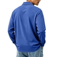 thumbnail image 6 of LWavelet Men's Long Sleeve Polo Shirts with Chest Pocket Relaxed Fit Breathable Business Casual Golf Shirts for Men, 6 of 7