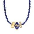 thumbnail image 3 of Ross-Simons Lapis Fleur-De-Lis Bead Charm in 18kt Gold Over Sterling, Women's, Adult, 3 of 6