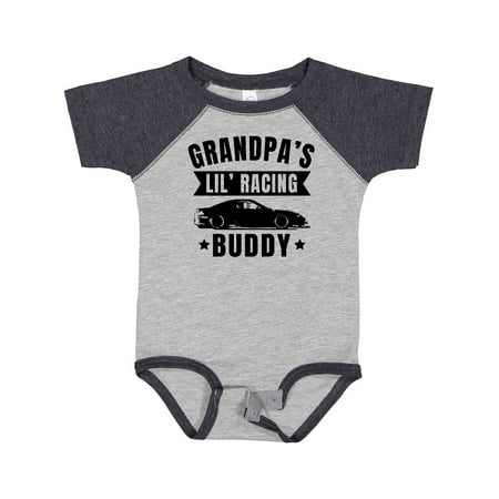 

Inktastic Grandpas Lil Racing Buddy Gift Baby Boy or Baby Girl Bodysuit