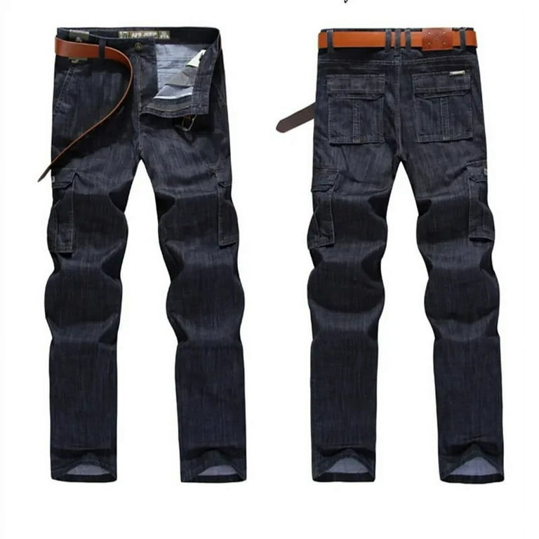 Cargo Jeans Men Big Size 29-40 42 Casual Military Multi-pocket  