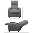 thumbnail image 7 of Lacoo Fabric Single Sofa Recliner with Padded Seat , Gray, 7 of 7