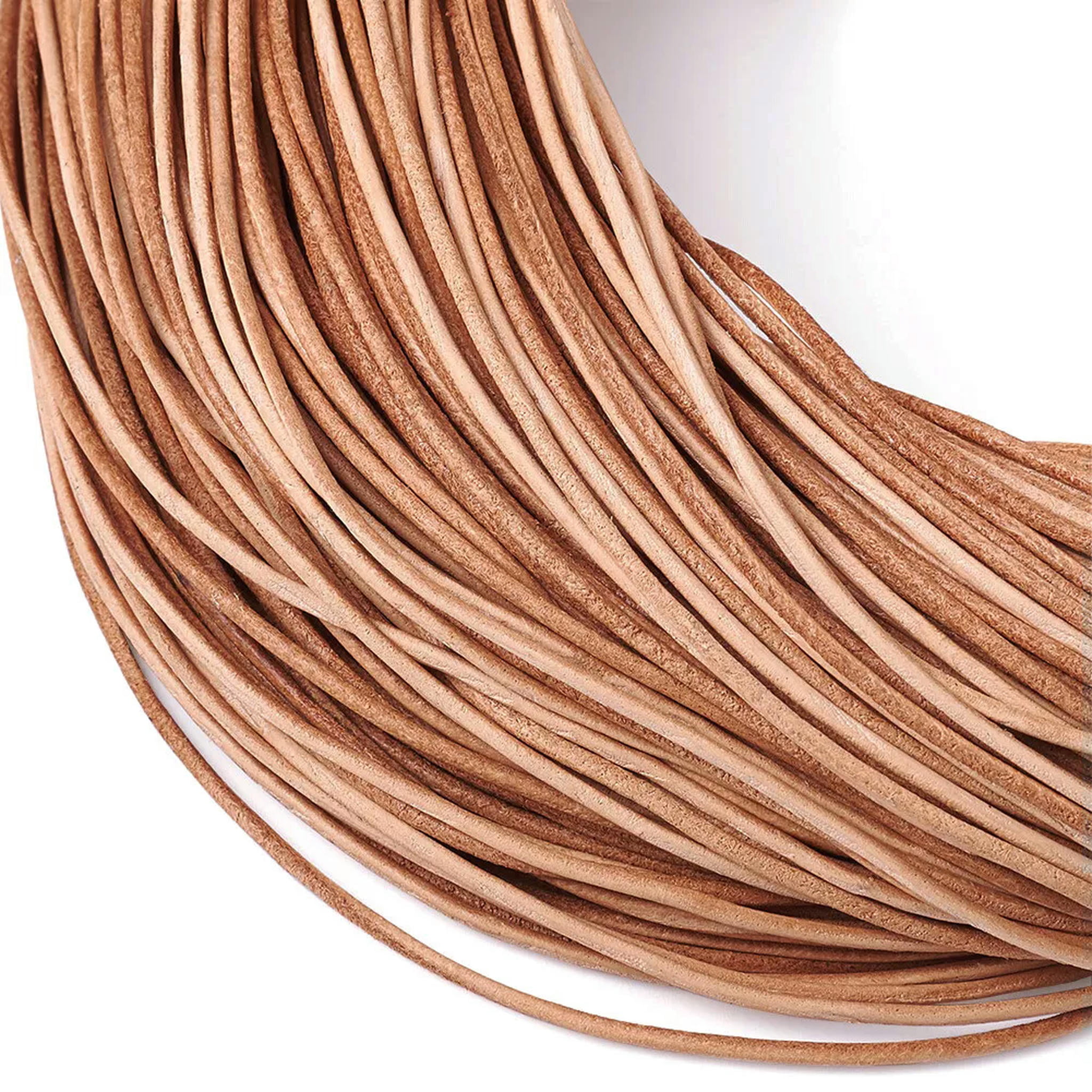 EOEMY 100M Cowhide Leather Cord Jewelry Beading Bracelet String Craft Thread 1.5mm