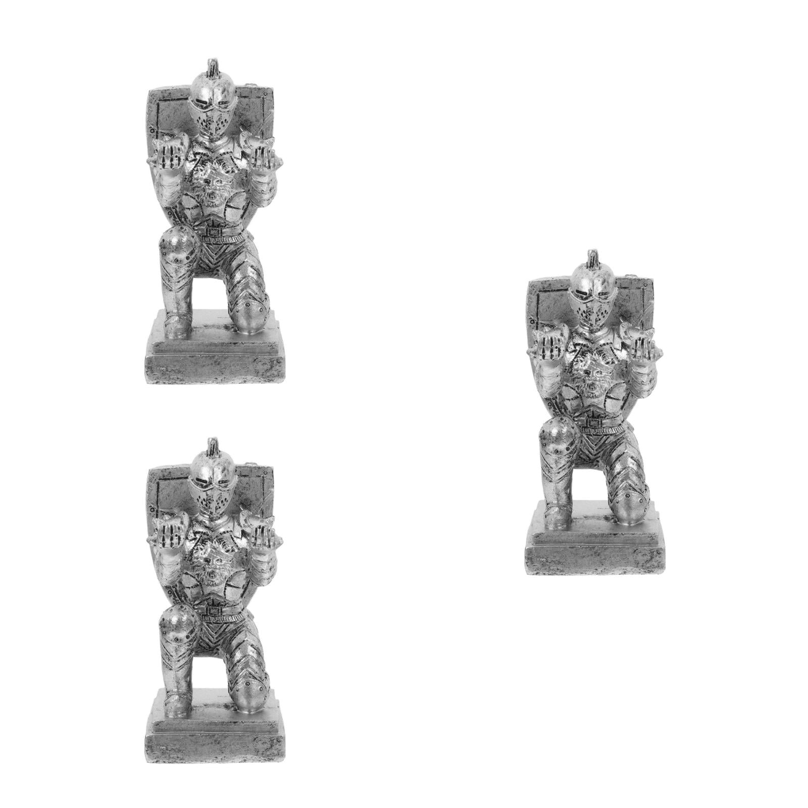3pcs Executive Knight Shape Pen Holder Desk Organizer Accessories Desk Decoration Pen Stand For Office And Home Stationery Decor