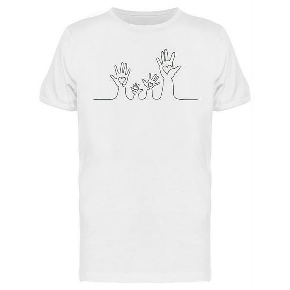 Hands Holding Hearts T-Shirt Men -Image by Shutterstock, Male Large