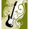 thumbnail image 3 of Ambesonne Music Duvet Cover Sets, Electric Bass Guitar, 2-Twin, Olive Green White Black, 3 of 4