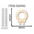 thumbnail image 2 of Unfinished Wood Wreath Shape - Christmas - Craft - up to 46" DIY 10" / 1/8", 2 of 3
