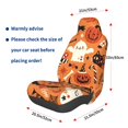 thumbnail image 3 of Wukai Halloween 2 Full Set Car Seat Covers with Soft Padding Universal Auto Front Seats Protector and Cushion Mat, 3 of 5