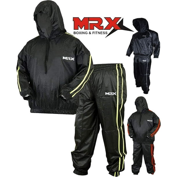 MRX Heavy Duty Sweat SAUNA SUIT With Hoodie Exercise Gym Suit Fitness ...