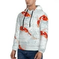 thumbnail image 2 of Bingfone Koi Fish Corals,Spring Summer Men'S Drawstring Hoodie Long Sleeve Pocket Sweatshirts-Medium, 2 of 9