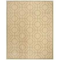 SAFAVIEH Infinity Alfonso Geometric Polyester Area Rug, Yellow/Green, 8' x 10'
