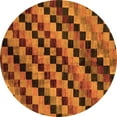 thumbnail image 1 of Ahgly Company Indoor Round Oriental Orange Modern Area Rugs, 4' Round, 1 of 4