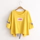 thumbnail image 3 of Camiseta casual de mujer con cuello redondo, media manga, blusa de algodón suelta para chica seitruly AP001743-07, 3 of 7