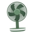 thumbnail image 3 of Ventilador de escritorio recargable con luz nocturna y 3 velocidades, portátil, alimentado por batería USB. Verde, 3 of 9