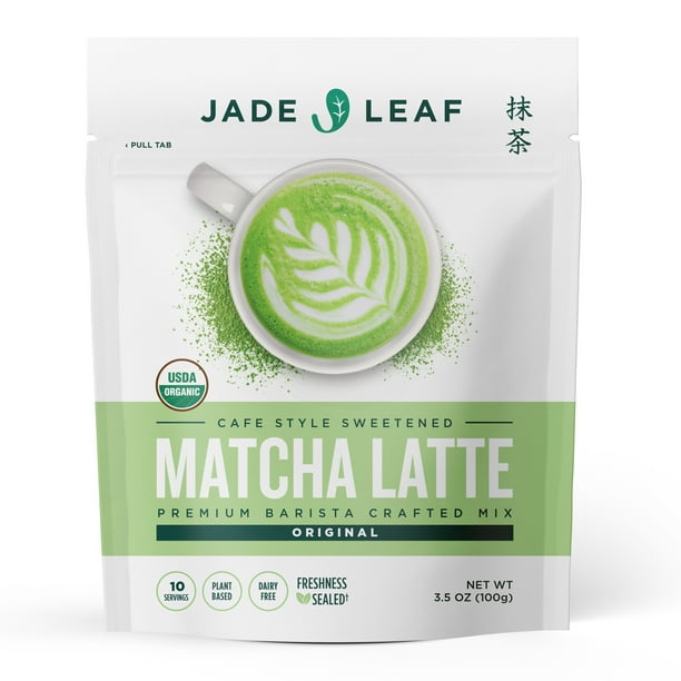 Jade Leaf Matcha, Organic Japanese Matcha Latte Mix, Powdered Tea, 3.5