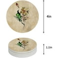 thumbnail image 1 of FMSHPON Peony Flowers on Vintage Set of 4 Round Coaster for Drinks, Absorbent Ceramic Stone Coasters Cup Mat with Cork Base for Home Kitchen Room Coffee Table Bar Decor, 1 of 6