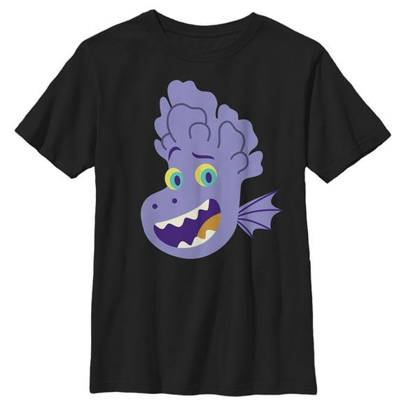 Boy's Luca Alberto Smile  T-Shirt - Black - X Large