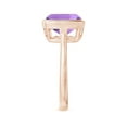 thumbnail image 5 of ANGARA Natural Bezel-Set Solitaire Cushion 3.65 ct Amethyst Ring in 14K Rose Gold for Women (Size-10mm) | February Birthstone, Birthday, Anniversary, Jewelry Gift for Women | Natural Amethyst Ring, 5 of 10