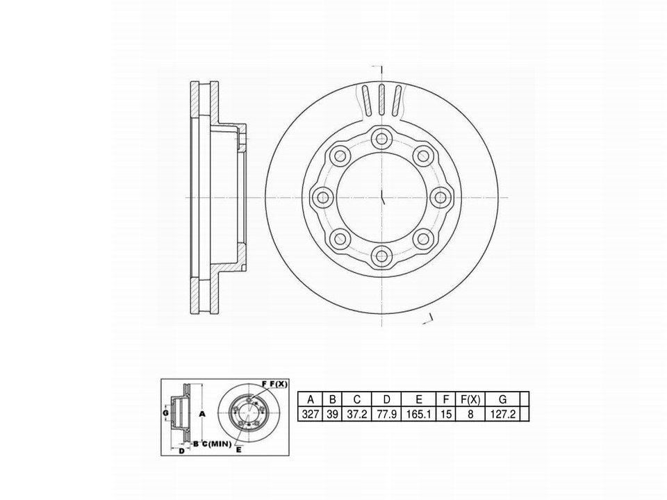Winstop Brake Rotor, Front WS232995, Chevrolet K30 1986-1980