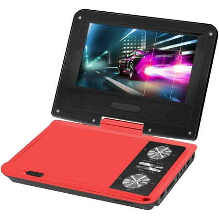 Impecca DVP775R 7 Inch Swivel Portable Dvd Player Red Impecca DVP775R 7 Inch Swivel Portable Dvd Player Red