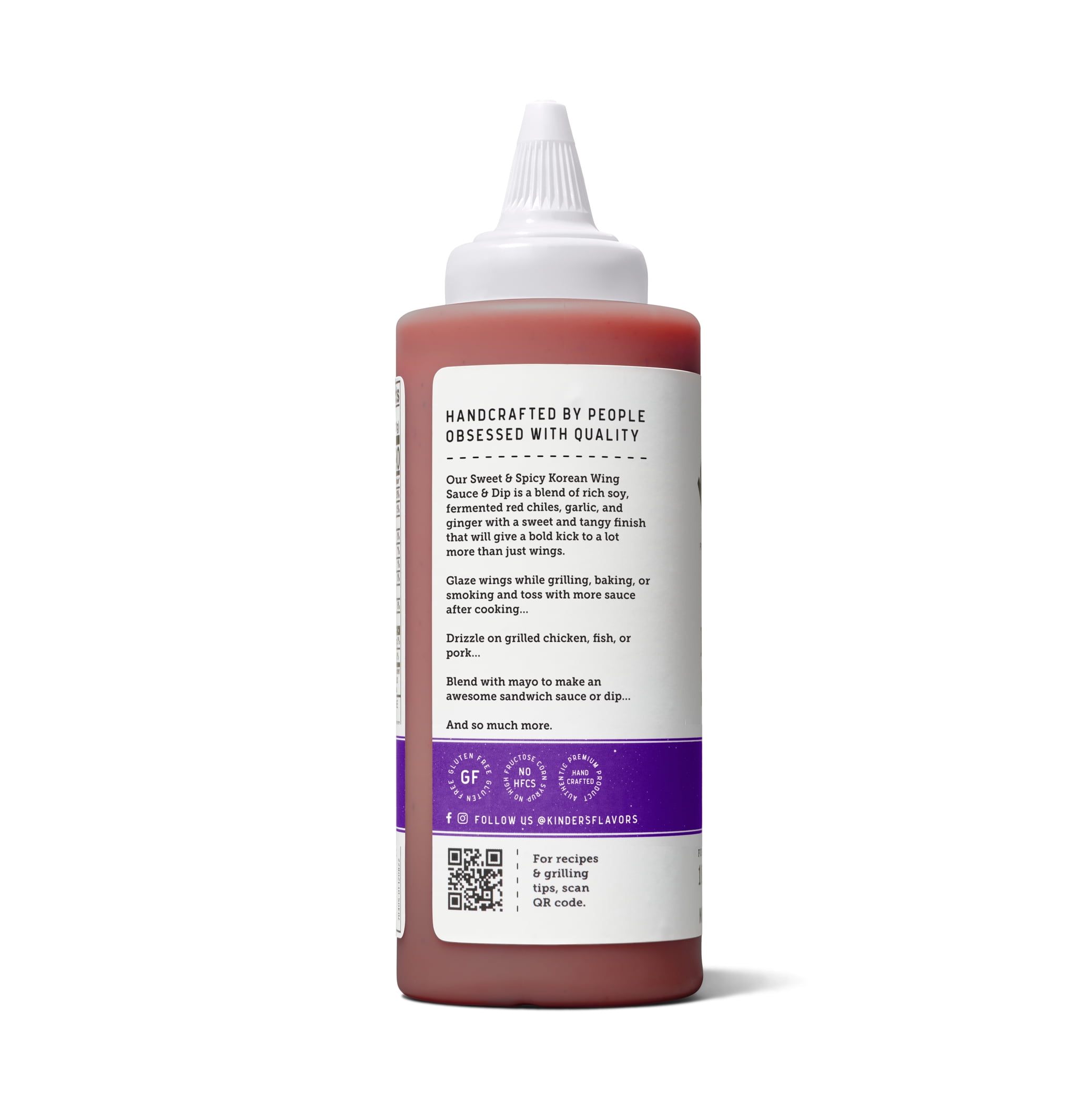 Kinder's Sweet and Spicy Korean Wing Sauce and Dip, 15.5 oz Squeeze Bottle