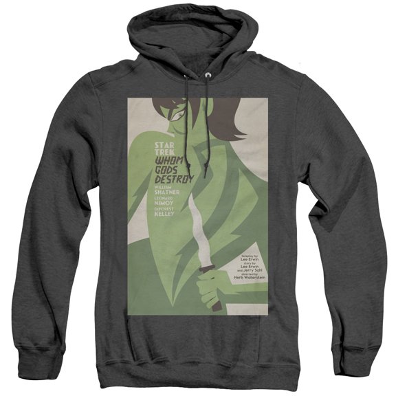 Star Trek Tos Episode 69 Adult Heather Hoodie Sweatshirt Black
