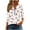 *White, variant on Womens Shirts Plus Size Long Sleeve Zipper Floral Printed Casual Round Neck T-shirt Blouse *WhiteXXL