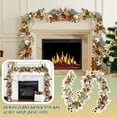 thumbnail image 2 of 1.8 m Fall Hanging Vine Garland With White Pumpkins And Berries, Thanksgiving Home Decoration For Front Door Fireplace Party Supplies, 2 of 5