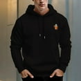 thumbnail image 6 of Men's 330g 100% Cotton Pattern Terry Dropped Shoulder Hoodie-Pumpkin Ghost Print, 6 of 15