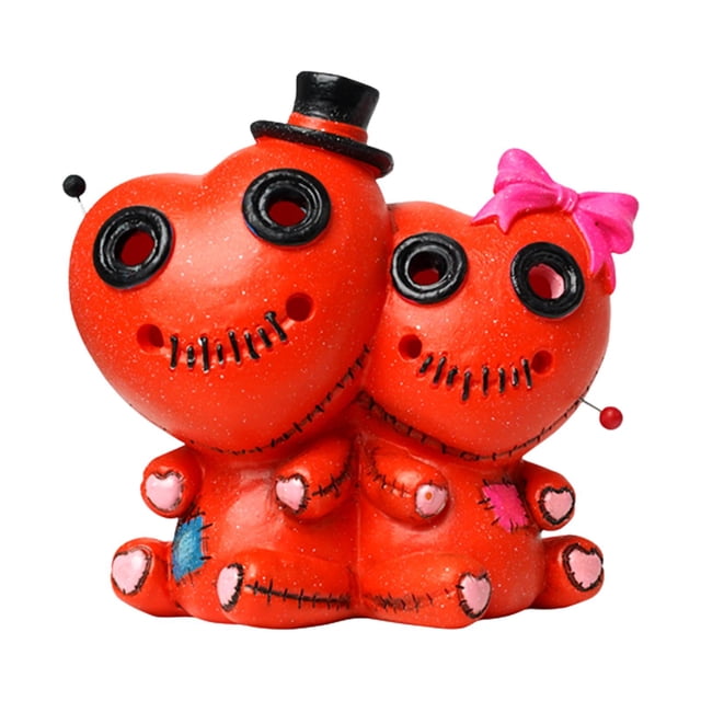 Incensario con forma de estatua de resina, quemador de conos para decoración de sala de estar D-Rojo
