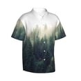 thumbnail image 2 of Foggy Forest Men'S 3d Print Casual Button Down Shirts, Novelty Hawaiian Short Sleeves M, 2 of 8