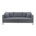 thumbnail image 2 of JERFIT Modern Gray Fabric Sofa Couch with Stainless Steel Legs for Living Room, 4-Seater, 2 of 7