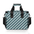 thumbnail image 7 of FORMRS Insulated Cooler Bag 24 Cans Capacity Soft Leakproof Lunch Box with Side Pockets, Green Stripes Pattern, 7 of 7