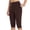 Brown, variant on Legging Capris for Women High Waist Stretchy Yoga Workout Capri Pants with Pockets Running Gym Athletic Tight Cropped Pants,XL,Coffee