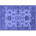 thumbnail image 1 of Ahgly Company Machine Washable Indoor Rectangle Oriental Blue Industrial Area Rugs, 5' x 7', 1 of 4
