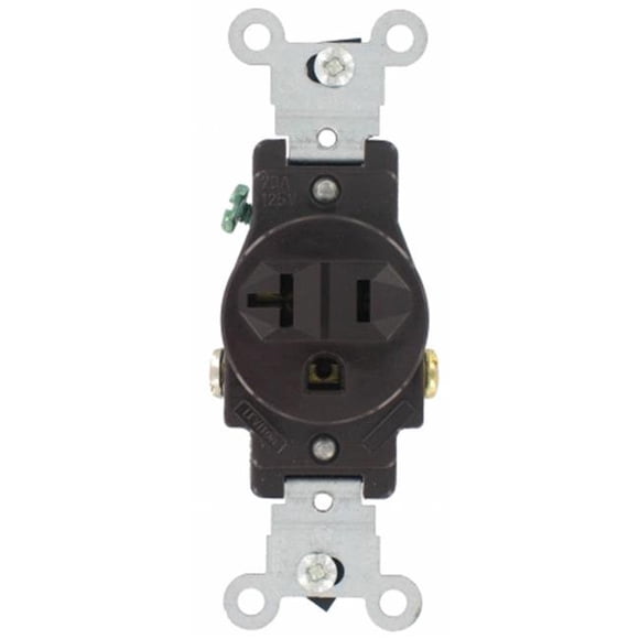 Ivory Commercial Grade Straight Blade Single Receptacle
