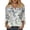 Multicolor, variant on Delconic Womens V Neck Three Quarter Sleeve Floral Print Casual Loose Fit T Shirt Top Lightweight Soft Fabric Blouse for Daily Wear Office Travel Dark Green L