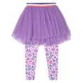 thumbnail image 3 of Disney Princess Rapunzel Jasmine Ariel Cropped T-Shirt and Leggings with Skirt Overlay Outfit Set Toddler to Big Kid, 3 of 3
