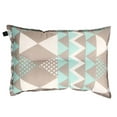 thumbnail image 1 of M Buder Almohada Inflable Automática Espuma Alta Elasticidad Estilo Étnico Gris y Azul (45 cm / 17.7 inches), 1 of 9